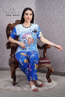 ست تیشرت و شلوار عروسکی زنانه